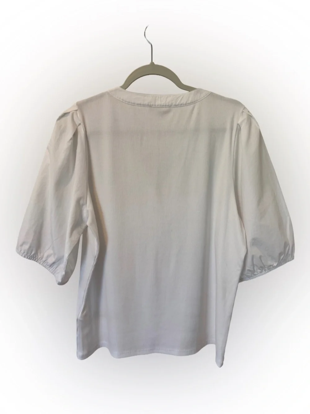 NWOT Madewell Puff-Sleeve Henley Knit Top, Size XXL